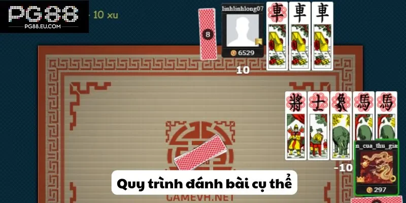 Quy trình đánh bài cụ thể